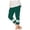Green, variant on Capri Leggings for Girls Lace Trim Stretchy High Waisted Yoga Cropped Tights Summer Kids Lightweight Dance Pants