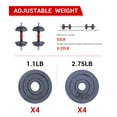 thumbnail image 3 of Nice C Adjustable Dumbbell Set, 22/33/44/66/105 Lbs. Metal Barbell 2 in 1 Weight Pair, Anti-Slip Handle, All-Purpose, Home, Gym, Office, Fitness (Barbell 22 Lb. or 10 Lb. Dumbbell Pair), 3 of 6