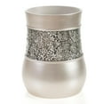 thumbnail image 5 of Creative Scents Bathroom Accessory Set - Decorative 6 Piece Bathroom Set - Features Soap Dispenser, Toothbrush Holder, Tumbler, Soap Dish, Tissue Box Cover & Trash Can (Silver Colored), 5 of 9