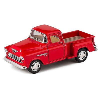 Corgi Diecast Trucks - Kinsmart 1955 Chevy Stepside 3100 Pick up truck 1:32 diecast car RED chevrolet