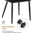 thumbnail image 4 of Rattan Dining Chairs Set of 4 [3.15" Thick Comfy Cushion] Modern Boucle Upholstered Kitchen Dining Room Chairs Dining Chairs with Metal Legs Makeup Vanity Chair, Black, 4 of 8