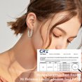 thumbnail image 6 of YOUNGYUE Silver Hoop Earrings for Women, Hypoallergenic Large Twisted Hoop Earrings, Cubic Zirconia, 6 of 6