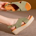 thumbnail image 3 of Vedolay Casual Shoes Sandals for Women Vintage Slip On Flip Flops Sandals Women Dressy Summer Flat,Brown 7.5, 3 of 5
