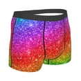 thumbnail image 3 of Fotbe Colorful Glitter Men’s Total Support Pouch Boxer Briefs, X-Temp Cooling, Moisture-Wicking Underwear, Regular, Long-leg and Trunk-Large, 3 of 9
