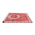thumbnail image 2 of Ahgly Company Machine Washable Indoor Square Abstract Red Modern Area Rugs, 4' Square, 2 of 4