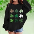 thumbnail image 2 of MuXiKeJi Clothes Unisex Kids St. Patrick's Tie Dye Irish Clover Long Sleeve Shirt Shamrock Green Sweatshirt 4-12 Years, 2 of 4