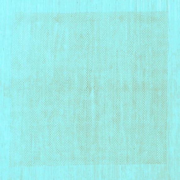 Ahgly Company Indoor Square Solid Light Blue Modern Area Rugs, 5' Square