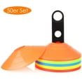 thumbnail image 1 of Juego de 50 gorras de marcación, gorras de fútbol, placas de marcación, para gorras de entrenamiento en fútbol, hockey, balonmano o ayudas de entrenamiento para la coordinación Adepaton LN-1003, 1 of 6
