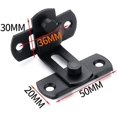 thumbnail image 2 of ORUYROP Small 90 Degree Locking Privacy Lock Sliding barn Door Latch Right Angle Door Clasp cam Lock, 2 of 5