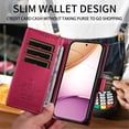 thumbnail image 3 of For Samsung Galaxy S26 Plus 5G 6.7inch Phone Case Wallet, RFID Blocking Magnetic Buckle Flip Leather TPU Cover with Card Holder Wrist Strap Shockproof Phone Case,Red,For Galaxy S26 Plus 5G, 3 of 9