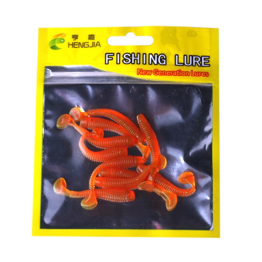 10Pcs Lures Soft Bait 5cm Silicone Bait Worms Fishing Lure With