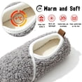 thumbnail image 3 of Knivor Closed Back Slippers for Women Slipper Socks Sherpa Fleece V‑Trim Slip On Indoor Outdoor Non Slip House Shoes, 3 of 8