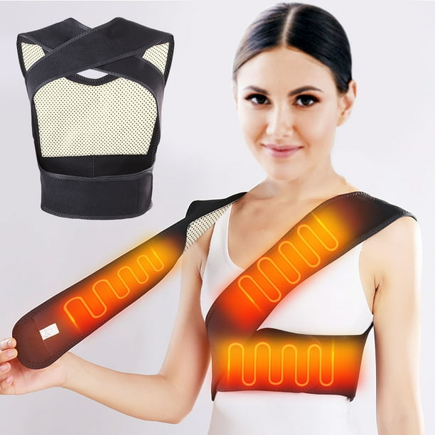 Xihbxyly Protector de Hombros Infrarrojo Lejano, Almohadillas Autocalentables Tomalin, Diseño de Calefacción de Cobertura Total, Calidez de 360° para Hombros y Espalda, Ajuste Ajustable, Fácil de Usa