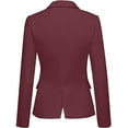 thumbnail image 5 of luvamia Womens Business Casual Blazer Work Office Coats Pocket Back Slit Jacket Suit, Size S-2XL, 5 of 6