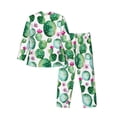 thumbnail image 2 of Bingfone Men'S Pajama Set 2 Piece Loungewear Pjs, Long Sleeve With Pajama Pants-Cactus Plants, 2 of 9