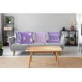 thumbnail image 4 of Modern Purple Decorative Pillow Covers Violet Geometric Pillow Case 18x18 Inch Abstract Sofa Pillow Cover Square Cotton Linen Home Word Cushion Cover Set of 4 for Couch (Purple), 4 of 6