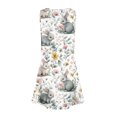thumbnail image 6 of Minjewel Women's Casual Easter Dress, Loose Fit V-Neck Sleeveless Floral Print Sundress with Pockets, Summer Church Dress, Spring Event, Outdoor Party Wear,Green L, 6 of 6