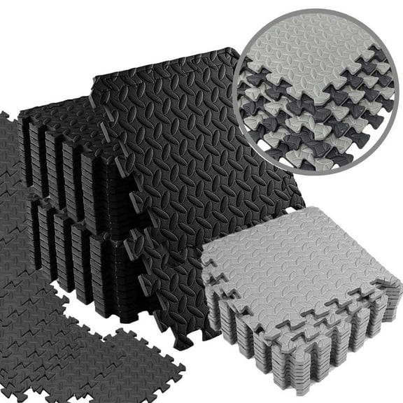 TIANLAIMEI Puzzle Gym Flooring Set, EVA Soft Foam Floor Mat, Interlocking Tiles for Gyms, Flooring, Workout, Gym Equipments, Pack of 12/20