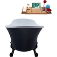 thumbnail image 4 of 55" Streamline N361BL-IN-BL Clawfoot Tub and Tray With Internal Drain, 4 of 9