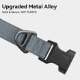 thumbnail image 6 of Heavy reflective dog collar with adjustable nylon mesh collar and D-ring, suitable for all types of dogs in gray L, 6 of 7