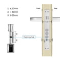 thumbnail image 3 of Smart Lock Cylinder Upgrade Kit for European Doors - 60mm Silver Stainless Steel with Password, IC Card, Mechanical Key & TTLock APP Unlocking - No Extra Drilling Required for Home/Office/Hotel Use, 3 of 6