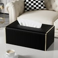 thumbnail image 5 of Light Luxury Leather Tissue Box Living Room Coffee Table Creative Rectangular Napkin Facial Dispenser, 5 of 7