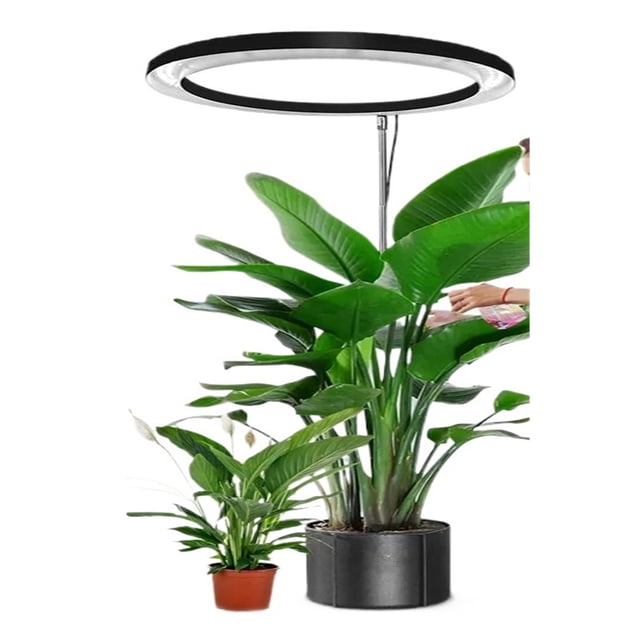 10" LED Ring Grow Lights For Indoor Plants, Full Spectrum Lar Plant Light For Indoor Plants USB Height Adjustable Growing Lamp ,Easy to Use
