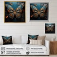 thumbnail image 4 of Designart "Magical Colors Carry Butterflies" Animals Butterfly Floater Framed Canvas Art Print, 4 of 5