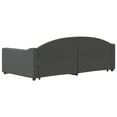 thumbnail image 3 of vidaXL Daybed with Trundle Dark Grey 100x190 cm Fabric, 3 of 5