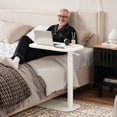 thumbnail image 5 of SSyao L-Shaped Height Adjustable Standing Desk – Ergonomic Home Office Desk for Comfortable Sitting & Standing Work,White, 5 of 13
