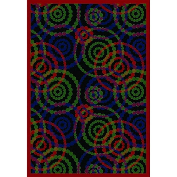 Dottie Colors 5 ft.4 in. x 7 ft.8 in.  WearOn Nylon Machine Tufted- Cut Pile Whimsy Rug