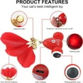 Interactive Electronic Feather Cat Toys with Bell and LED Light for Exciting Cat Playtime