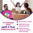 thumbnail image 3 of Playz Tienda de campaña para niños de 5 piezas, piscina de bolas con aro de baloncesto y túnel de juego para niños pequeños, bebés, niños, niñas y niños, paquete de casa de juegos emergente para inter, 3 of 9