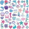 thumbnail image 1 of Set de 48 parches bordados termoadhesivos con forma de sirena de Tigeen, 1 of 7