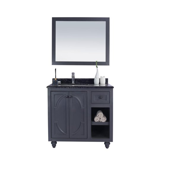 Odyssey - 36 - Maple Grey Cabinet Black Wood Counter