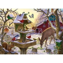 Bits and Pieces Jigsaw Puzzle Sunrise Feasting Winter by Liz Goodrick-Dillon 500 Piece 18" x 24"