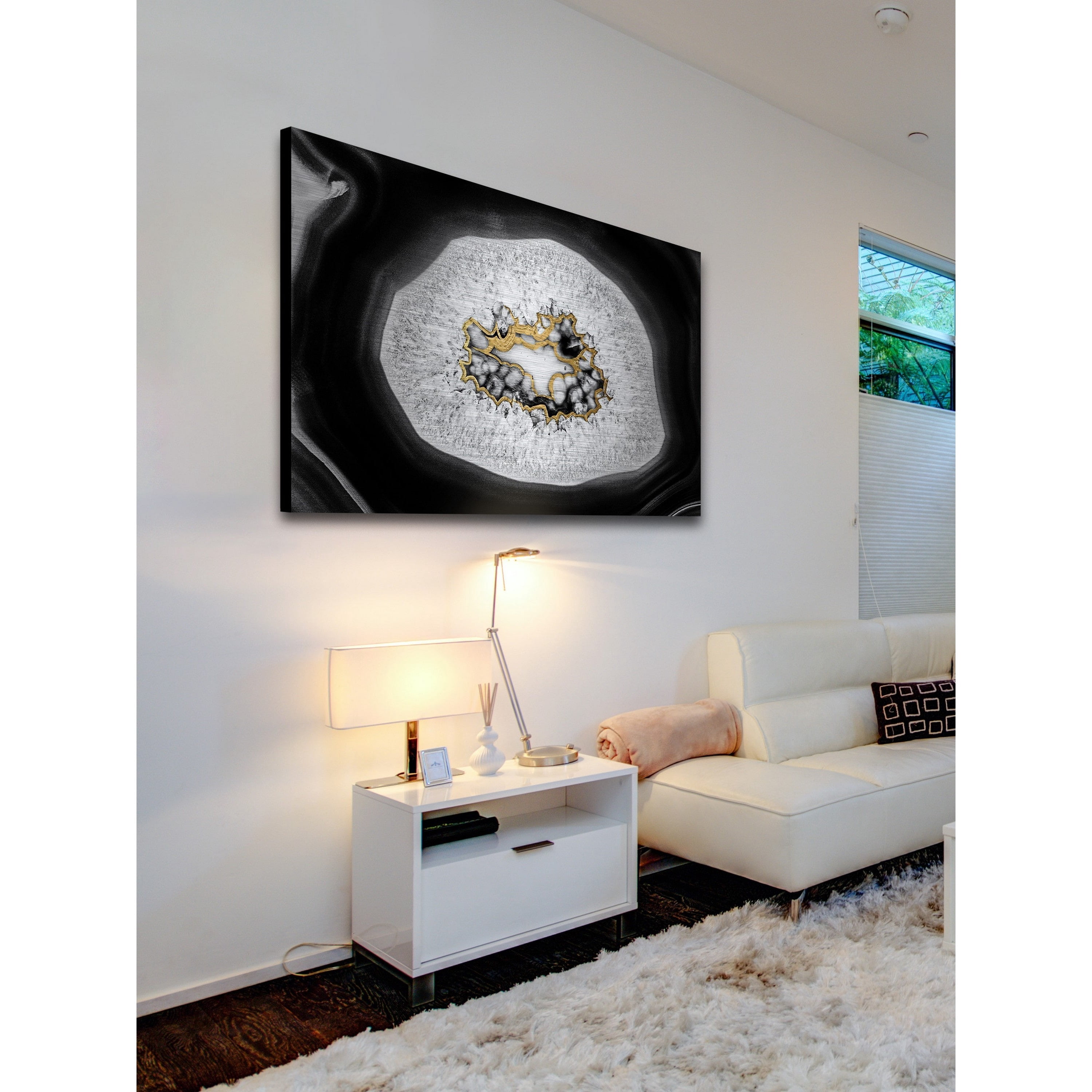"Bubbling Center" Painting Print on Brushed Aluminum