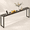 Black-110.2 "W, variant on 110.2 Inch Behind Couch Table With 2 Power Outlets Andb-c Ports Extra Long Narrow Sofa For Sectional Skinny Console Anti-bump Pad