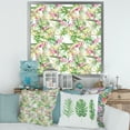 thumbnail image 3 of Designart 'Yellow Flowers, Tropical Foliage With Flamingo II' Modern Framed Art Print, 3 of 4