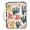 Abstract Playful Shape, variant on Haosy Accordion File Organizer Zipper Binder 500 Sheet 6-Tab Expanding File Folder Multi-Pocket 1.2 Inch 3 Ring Watercolor Cute Lion Sleeping