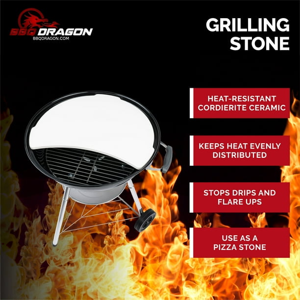 BBQ Dragon Heat Deflecting Grill Stone for 22" Grill