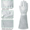 thumbnail image 3 of Guantes de poda de rosas para hombres y mujeres Guantes de jardinería de cuero de piel de cabra, 3 of 7