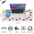 thumbnail image 5 of Long Mouse Pads for Desk,White Chicken Heart Pattern Desk Mats on Top Of Desks, Desk Mouse Pad Extra Large with 3mm Non-Slip Base and Stitched Edge for Gaming,Office,Work,Home 31.5x11.8in, 5 of 5