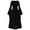 Black, variant on Plus Size Costumes Dress for Women Renaissance Medieval Bell Sleeves Lace-up Midi Dress for Halloween Victorian