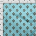 thumbnail image 2 of oneOone Viscose Chiffon Aqua Blue Fabric Leaves & Flower Floral Diy Clothing Quilting Fabric Print Fabric By Yard 42 Inch Wide, 2 of 4