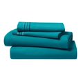 thumbnail image 5 of Bed Sheets, Premier 1800 Series 4 Piece Bed Sheet Set, Deep Pocket, Wrinkle, Fade, Stain Resistant, Luxury Soft Bedding Sheets & Pillowcases, Twin, Teal, 5 of 9