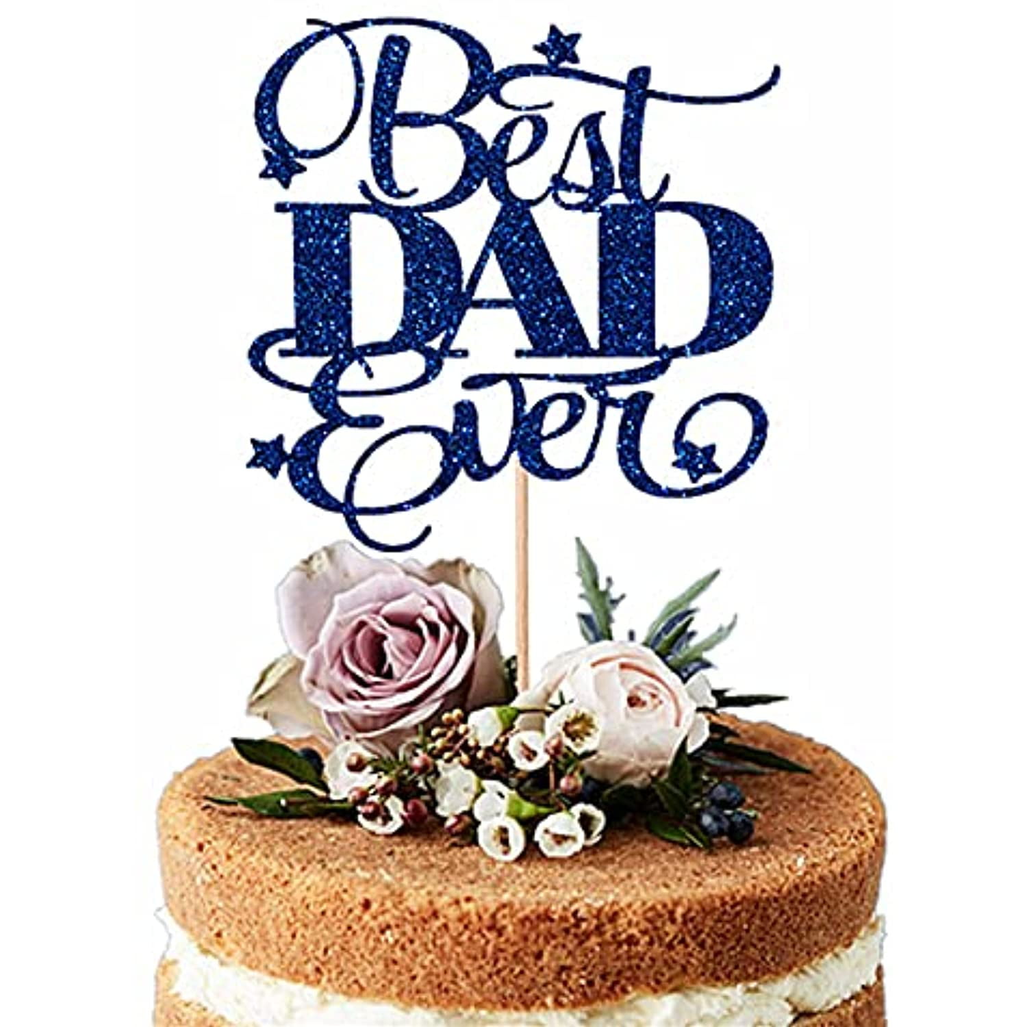 Chef's Marché Super Dad ,King of the House, NO1 Dad, Best Dad theme  Birthday Cake Topper | 5 Pcs Set | Cupcake Toppers for Dad,Grand father,  Bday Decorations Items/Cake Accessories, Cards, Tags |