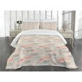 thumbnail image 3 of Ambesonne Umbrella Quilted Bedspread Set 3 Pcs, Ornate Clouds Downpour, King Size, Multicolor, 3 of 5
