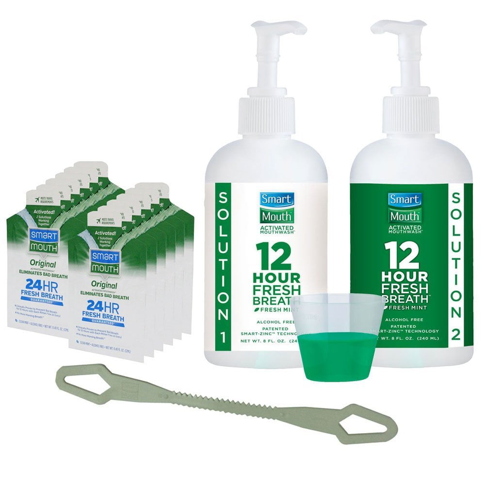 SmartMouth Activated Mouthwash 2 Bottle Combination Kit