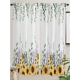thumbnail image 2 of Living Room Curtains 72 Inches length, Eucalyptus Leaves Window Treatment Curtain Drapes, Yellow Sunflower Lavender Farmhouse Light Filtering Drapes for Bedroom Laundry Room, 52"x72", 2 Panels, 2 of 7